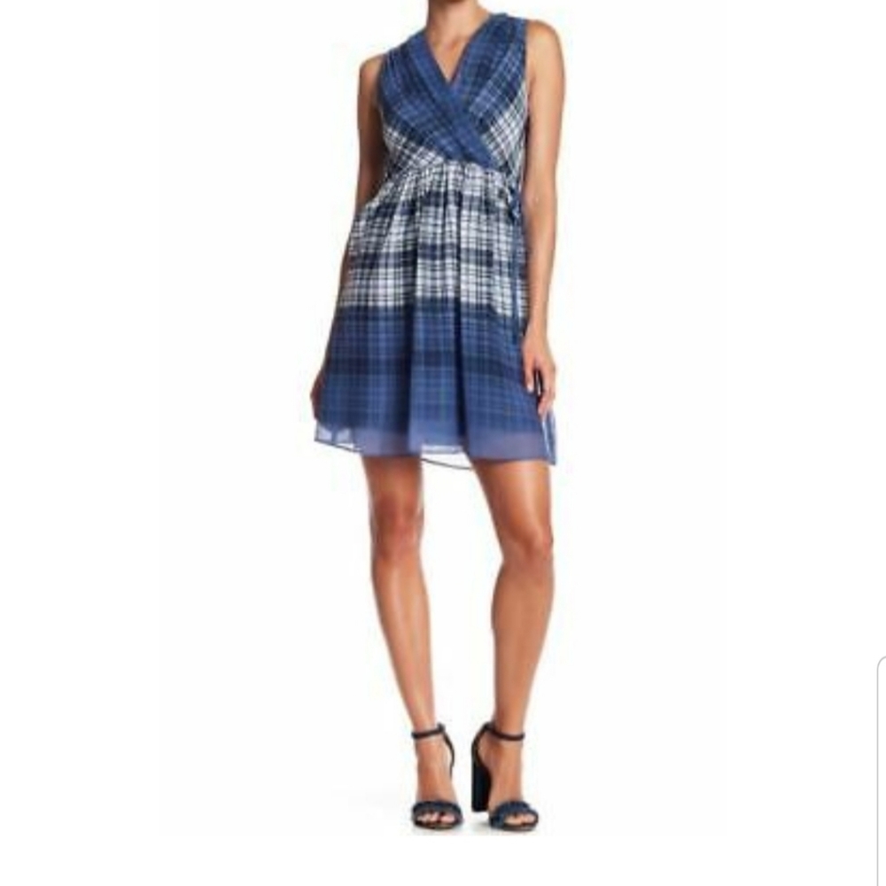 Brand New Julia Jordan Blue Plaid Dress